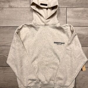 Fear of God Essentials Light Gray Hoodie